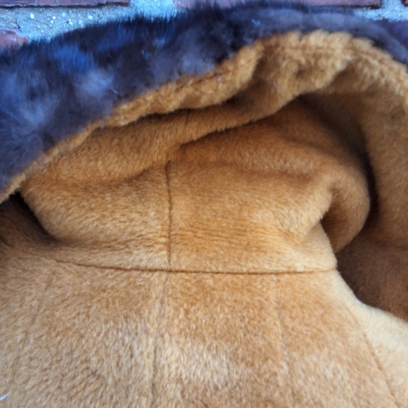 Lilli Ann 1950s mustard pumpkin mohair wing coat with Mink collar - Picture 9 of 16